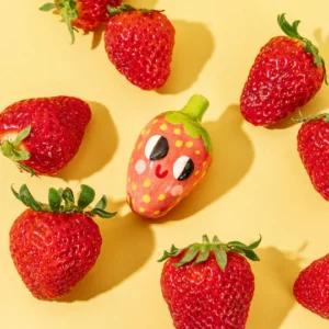 Fearless Strawberry - Handmade Ceramic Piece