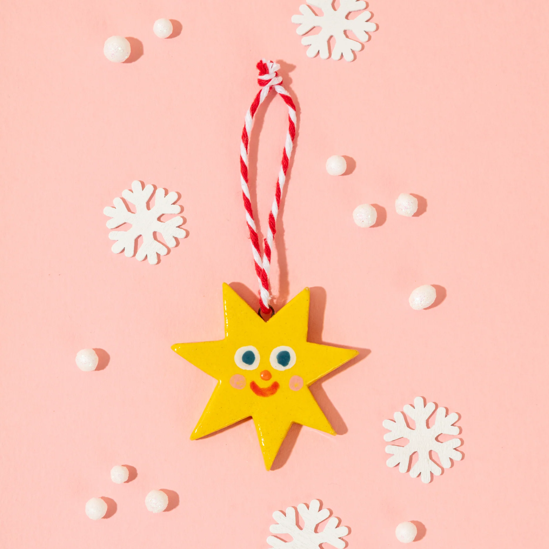 Shinny Star - Handmade Ceramic Christmas Decorations