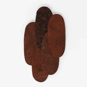Pieces - Assymetrical Pin - Brown and Dark Brown Cork