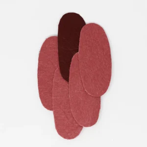 Pieces - Assymetrical Pin - Pink & Bordeaux Pinatex