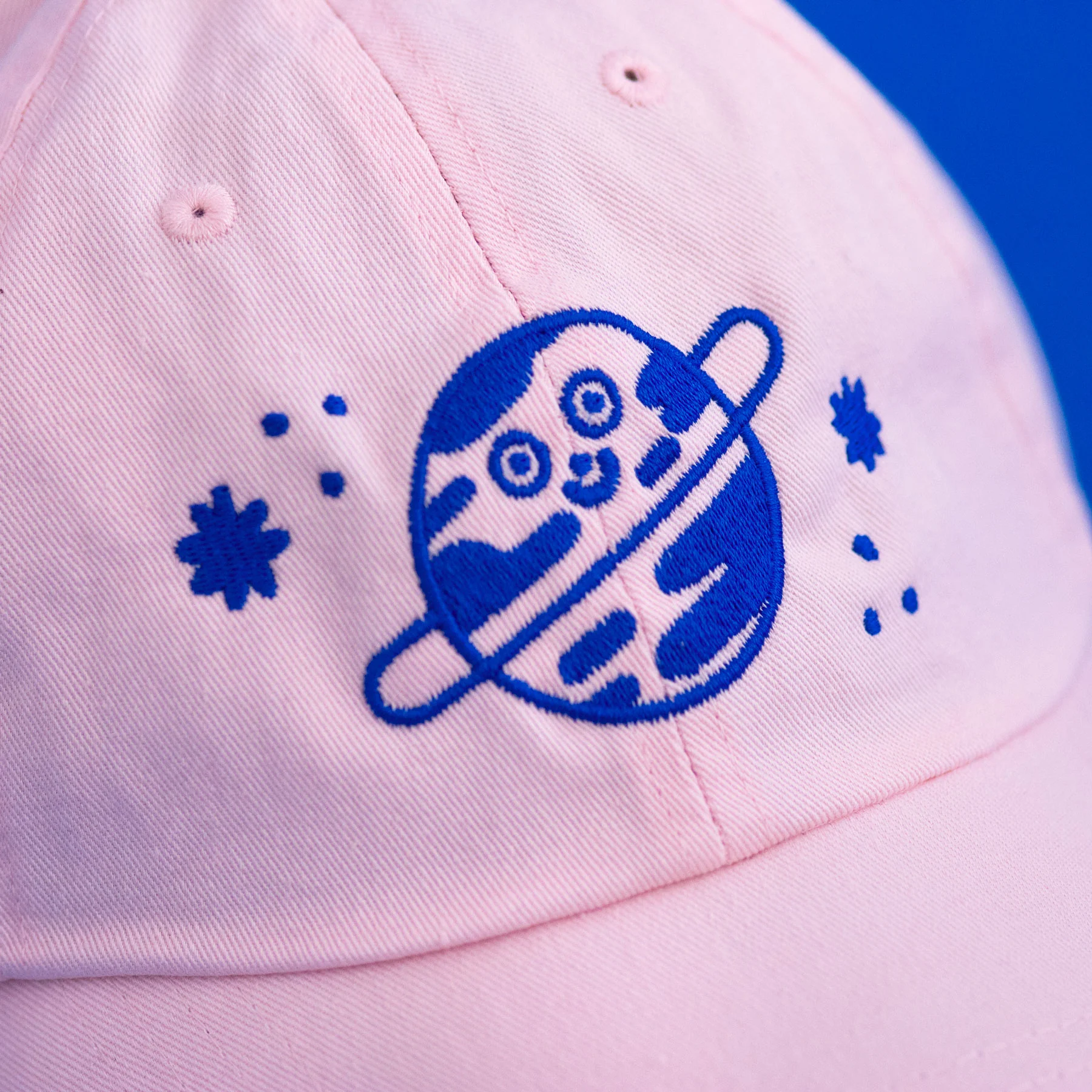 Playful Planet Cap // Light Pink & Blue