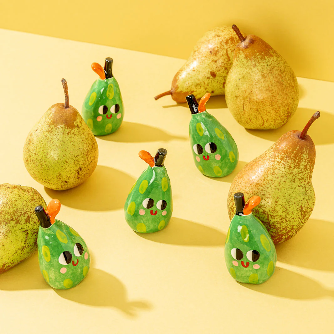 Unusual Pear - Handmade Ceramic Piece