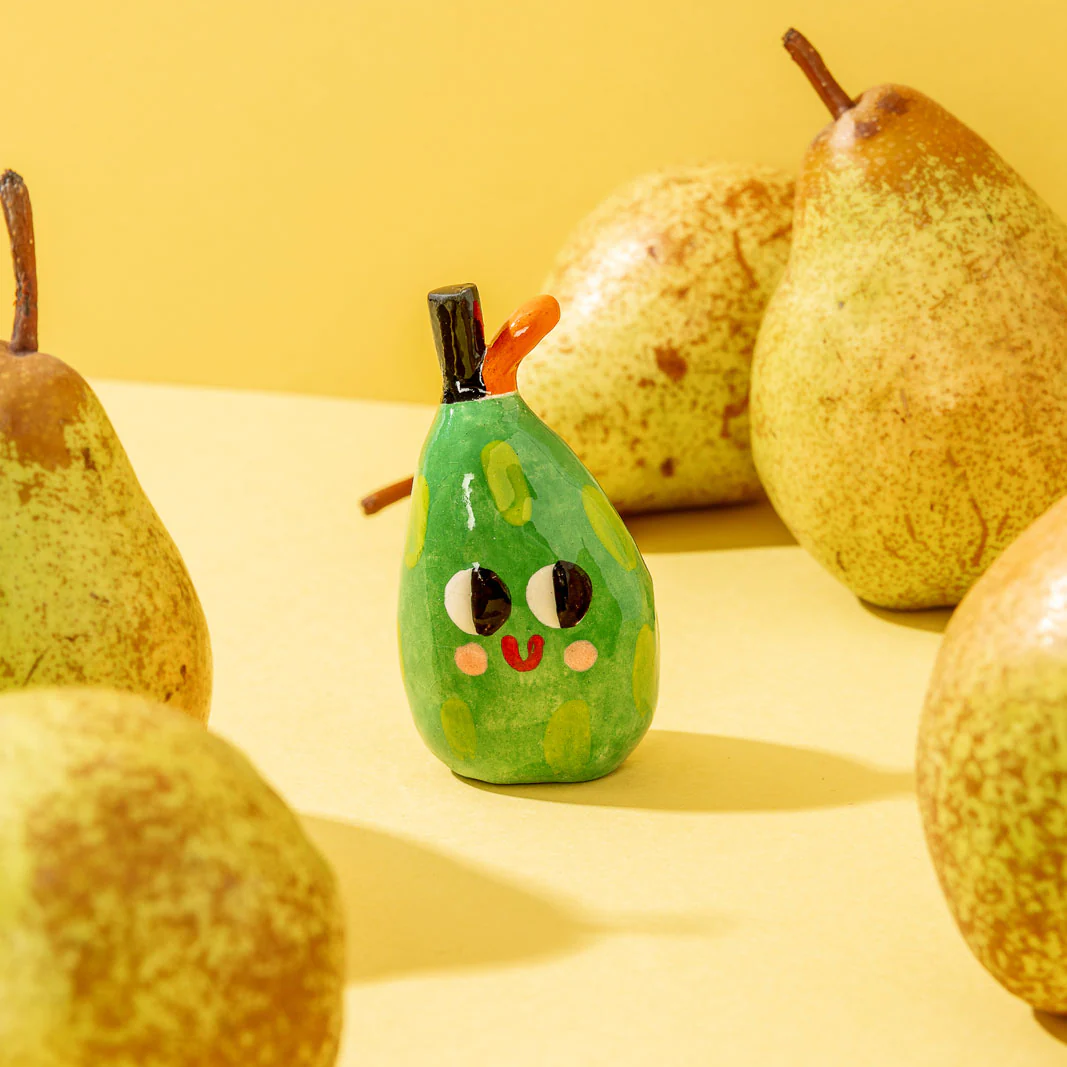 Unusual Pear - Handmade Ceramic Piece