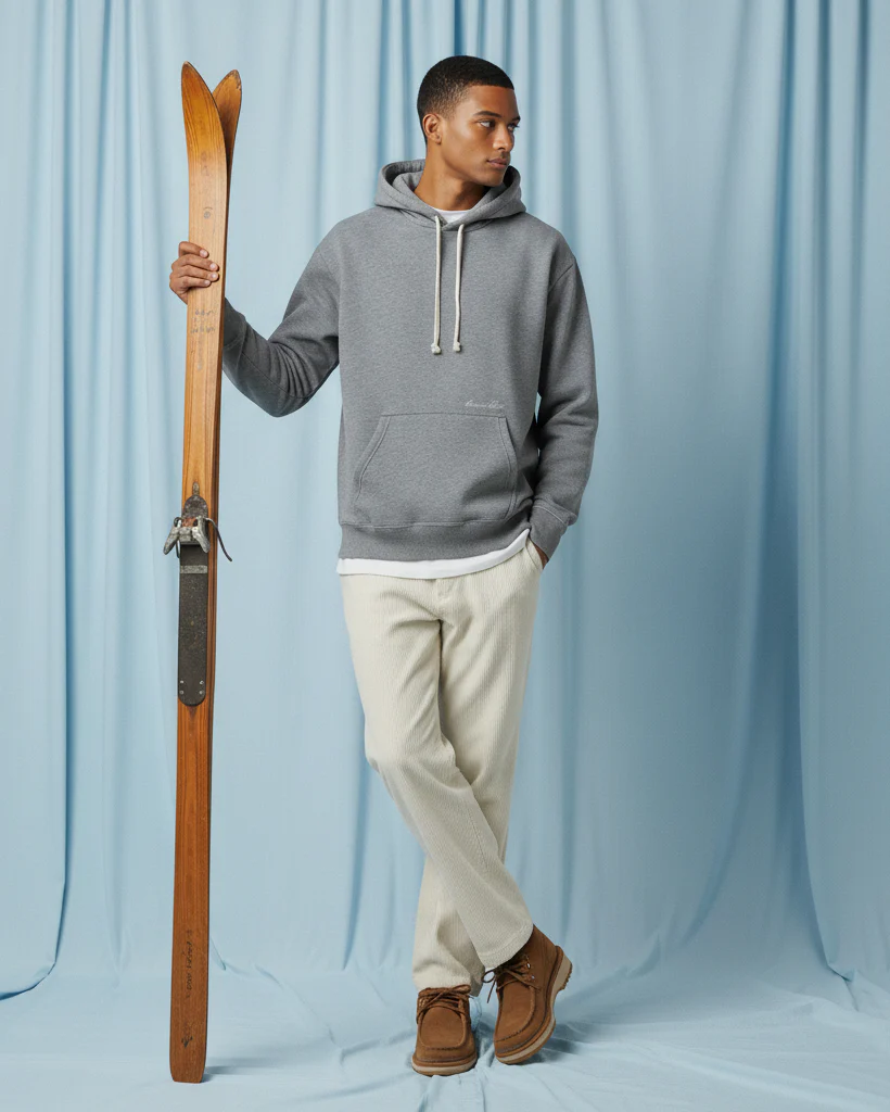 The Après Ski Society Hoodie - Grey Marl