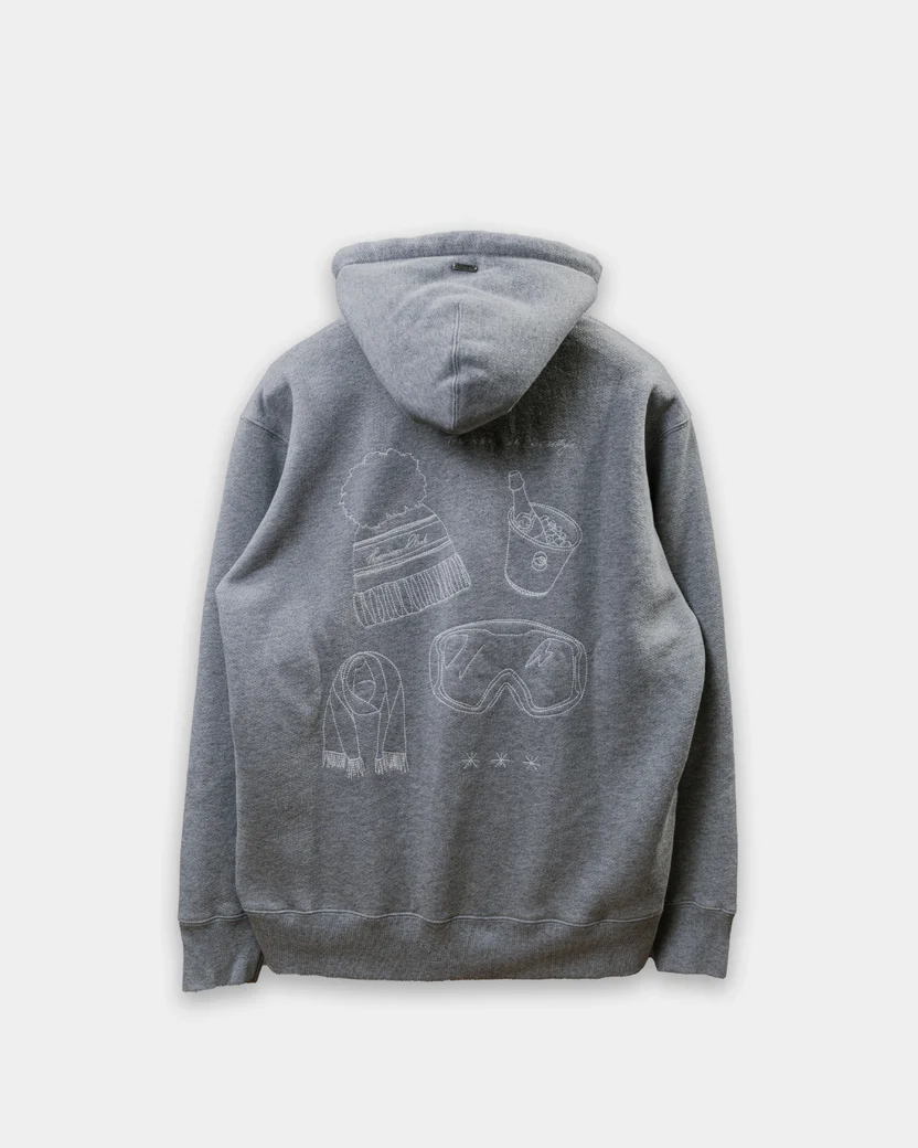 The Après Ski Society Hoodie - Grey Marl